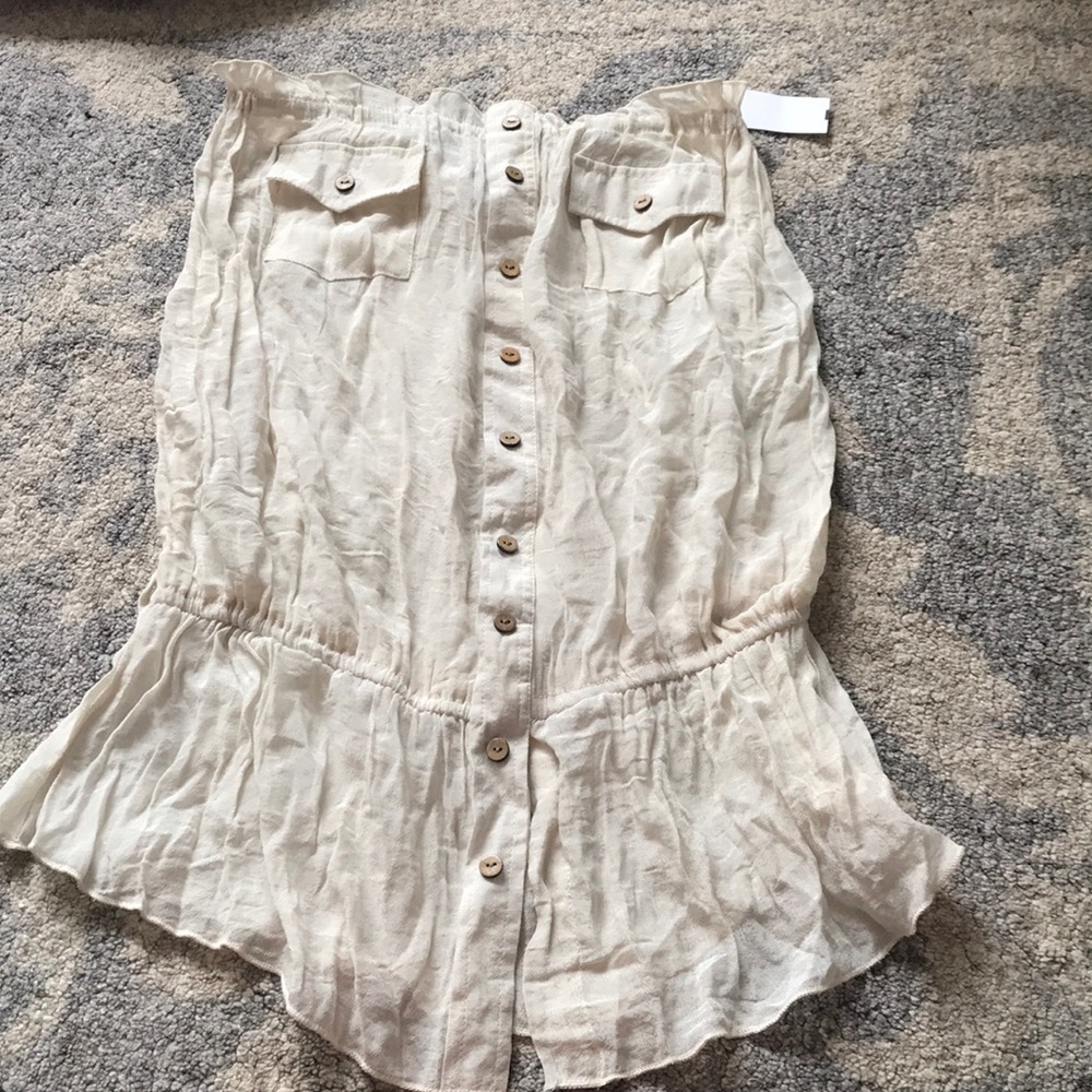 NWT off white strapless top